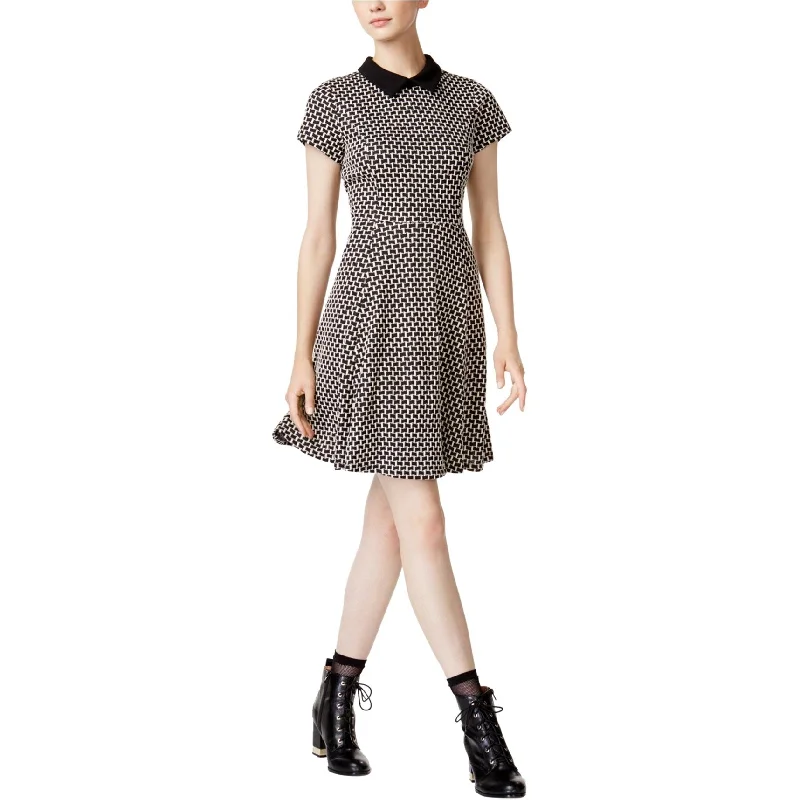 Comfortable And Simple maison Jules Womens Combo A-line Dress, Black, Large