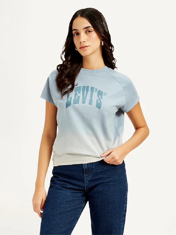 Knowledge And Elegance Women's Brand Logo Crew Neck T-Shirt