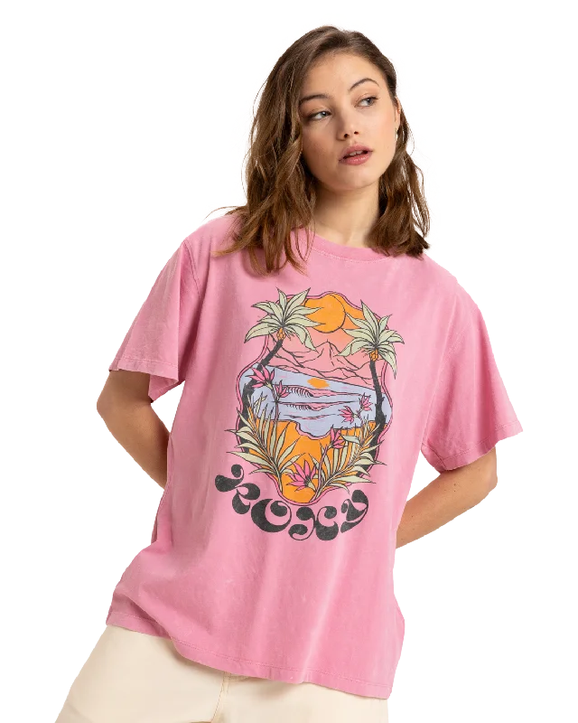 Creative Prints Sunny Oversize Optic Wash T-Shirt in Orchid Smoke