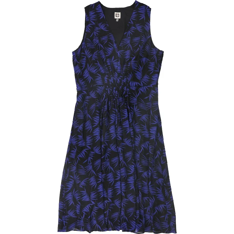 Modern Tailoring Anne Klein Womens Delphine A-line Dress, Black, 8