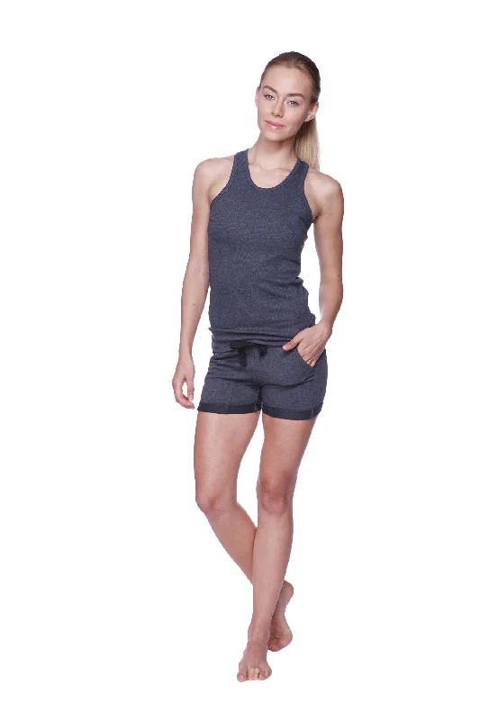 Soft Layers Women's All-American Racerback Tank Top (Charcoal)