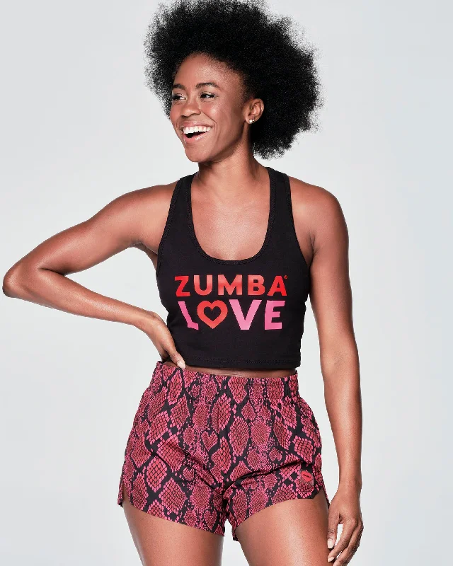 Fresh And Fashionable Zumba Love Crop Racerback