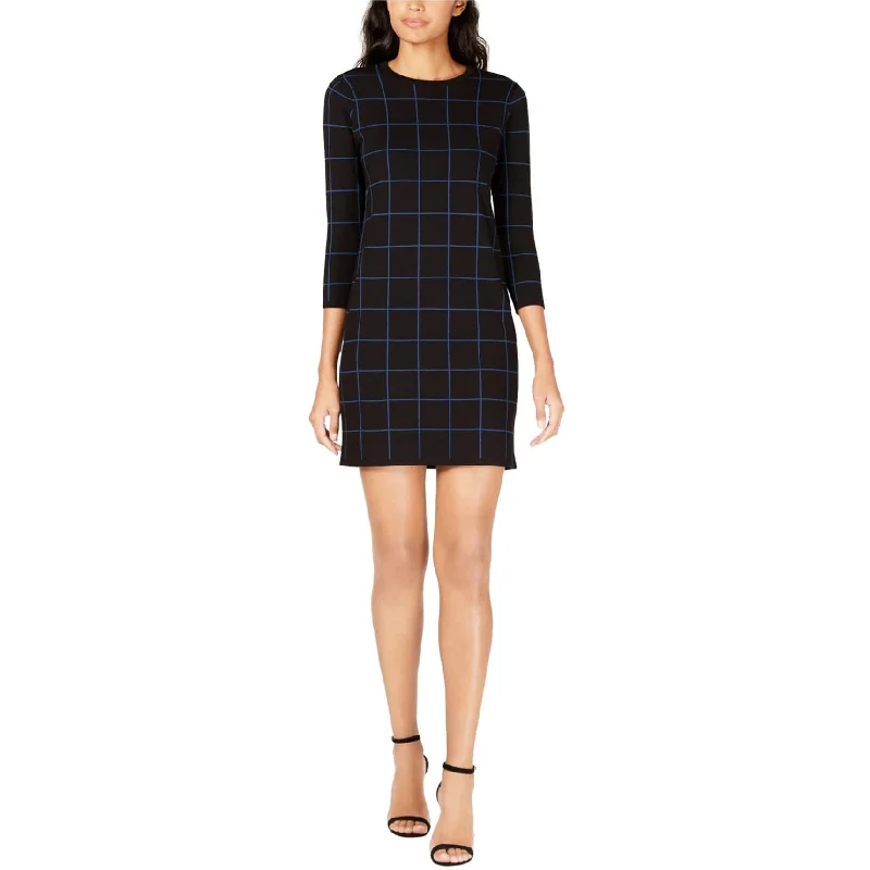 Windbreaker fashion Anne Klein Womens Crew Neck Sweater Dress, Black, XX-Small