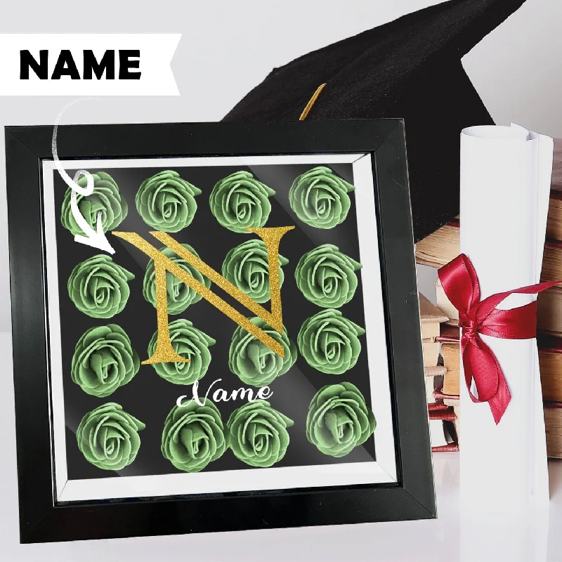Fashionable Ease Custom Name Graduation Cover Flower Shadow Box Display Personalized Graduation Gift Decorations Fashionable Ease Custom Name Graduation Cover Flower Shadow Box Display Personalized Graduation Gift Decorations