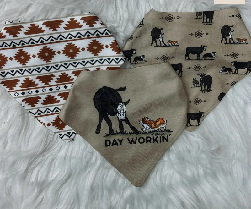 Modern Comfort 3 Pack Drool Bibs - Day Workin