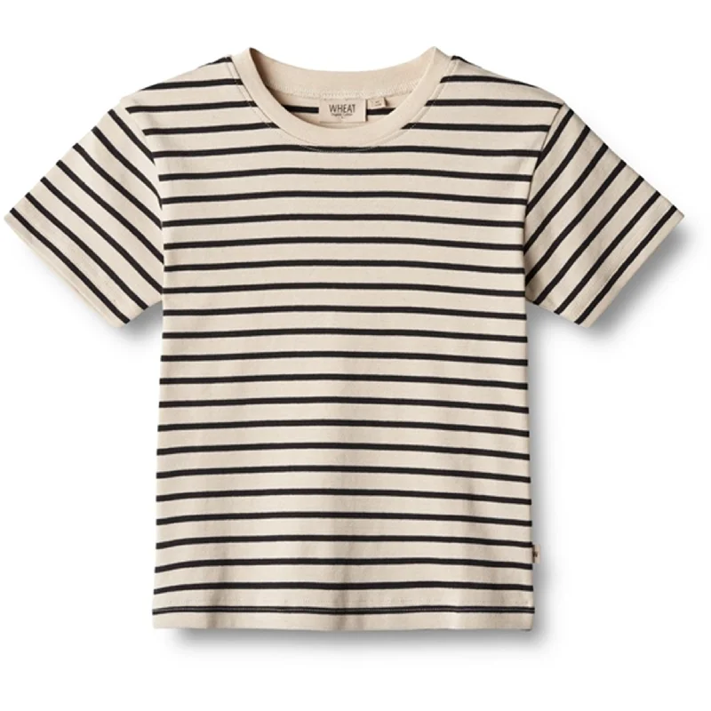 Street Personality Style Wheat Navy Stripe T-shirt Fabian