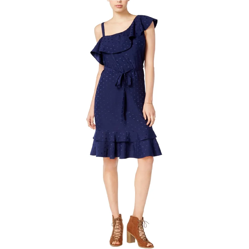 Urban Chic Maison Jules Womens One Shoulder Cocktail A-Line Dress