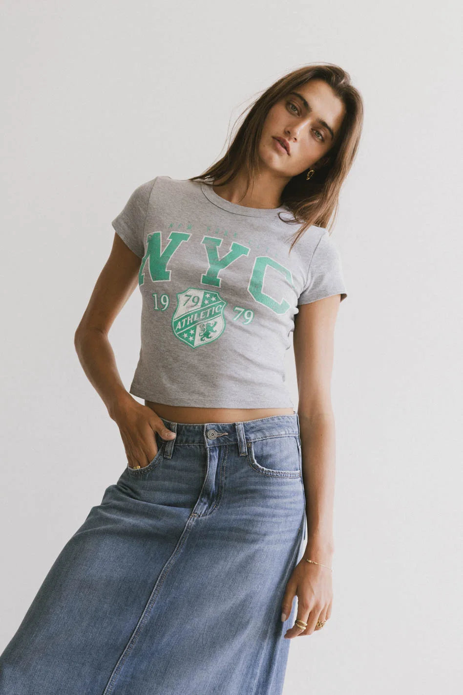 Sports Fashion NYC Athletic Baby Tee - FINAL SALE