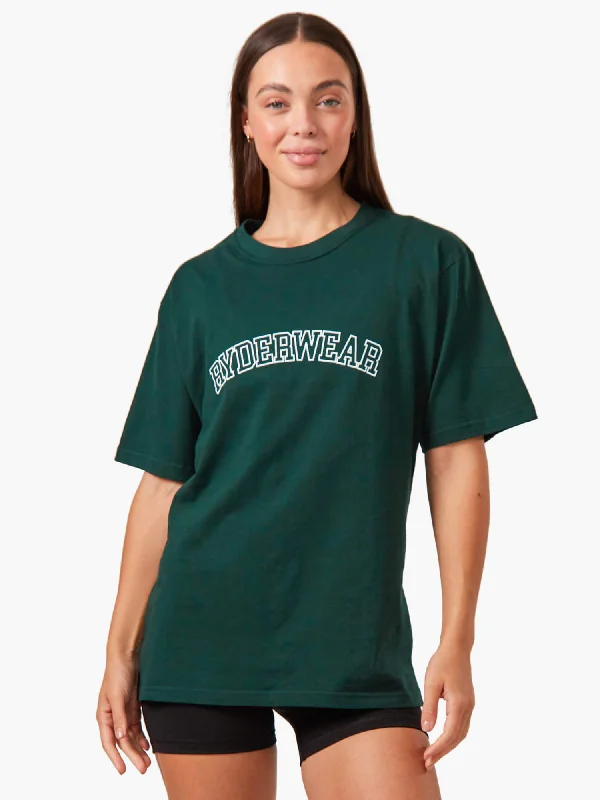 High Street Design Oversized T-Shirt - Bottle Green