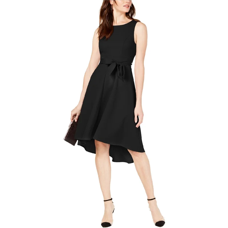 Carefree I-N-C Womens Solid Bodice High-Low Dress