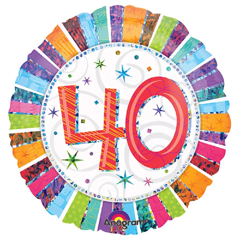 Alice style 18 inch RADIANT BIRTHDAY 40