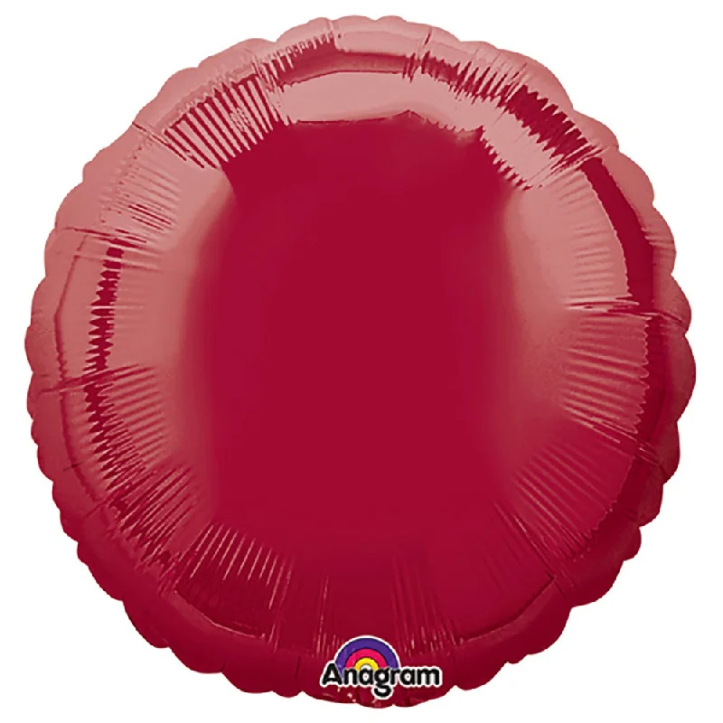 Elegant Style 18 inch CIRCLE - METALLIC BURGUNDY