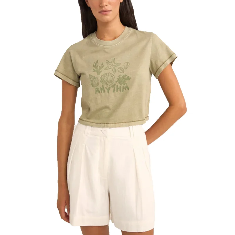 Personalized Wear Rhythm Beachcomber Crop Women's S/S T-Shirt - Ivy