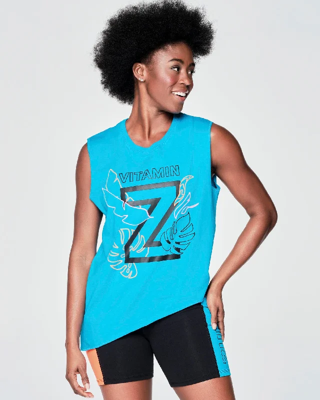 Classic Style Zumba Coastal Club Asymmetrical Tank
