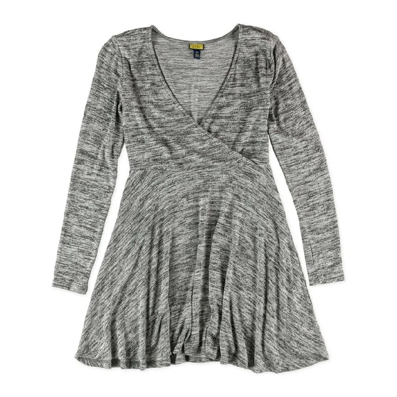 Free And Casual Aeropostale Womens Wrap Front Sweater Dress, Grey, Small