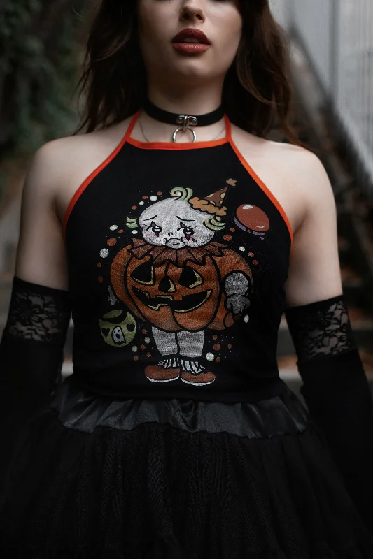 Sports Vitality Style Sad Kewpie Halter Top