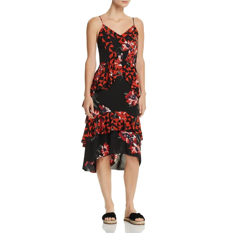 Luxe Comfort Joie Womens Tiered Ruffle A-line Dress, Multicoloured, 4