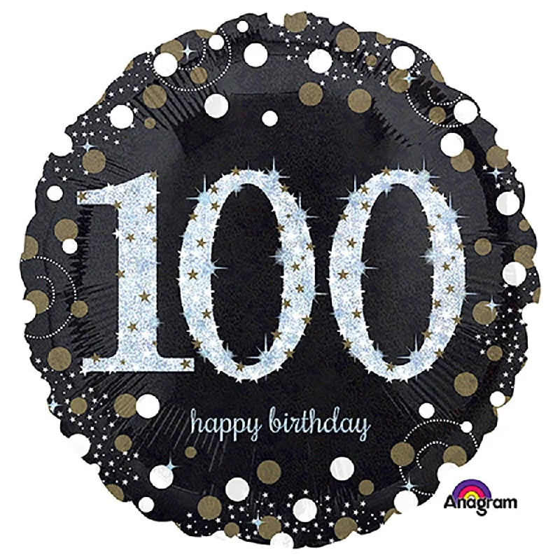Floral Prints 18 inch SPARKLING BIRTHDAY 100