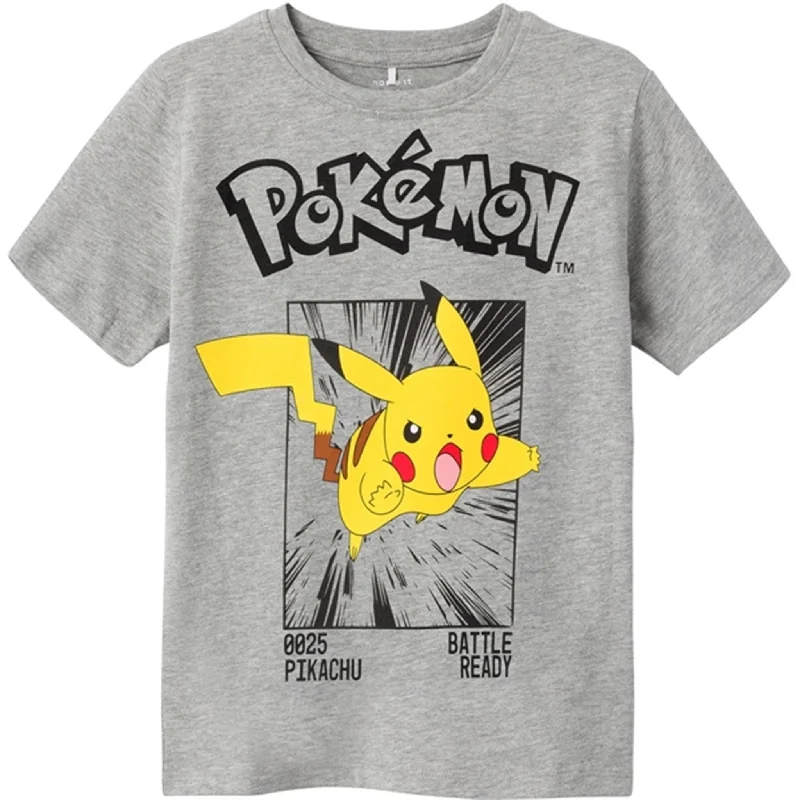 Sports outdoor style Name it Grey Melange Noisi Pokemon T-Shirt Noos