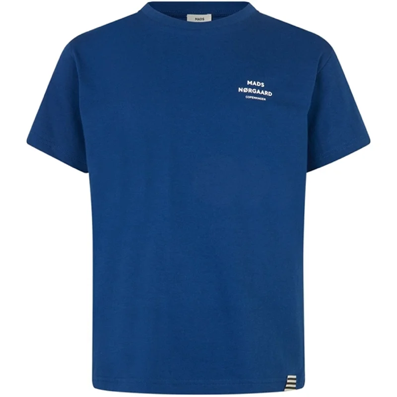 Comfortable Fashion Mads Nørgaard Printed T-Shirts Thorlino T-Shirts Estate Blue