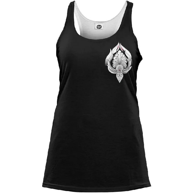 Casual Chic Crescent Bloom Womens Tank
