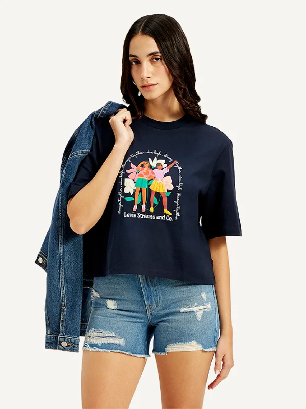 Customized Version Women's Graphic Print Boxy T-Shirt