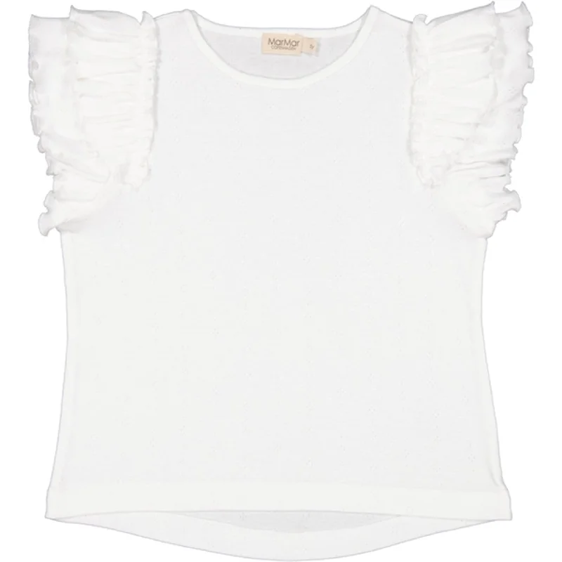 Simple And Comfortable MarMar Modal Pointelle Cloud Tavora Frill T-shirt