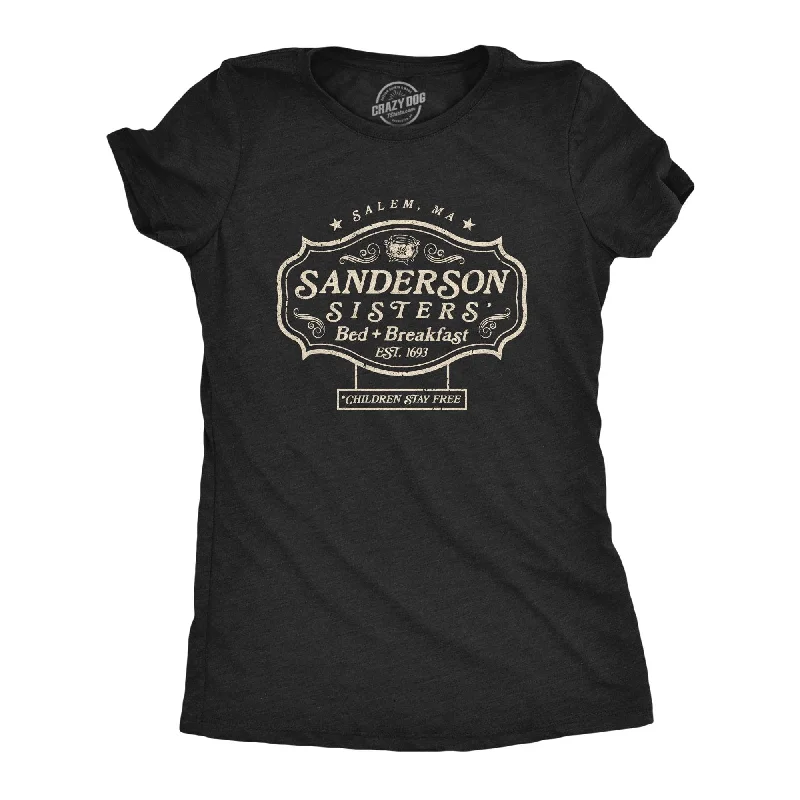 Sports Casual Style Womens Witch Sisters Bed And Breakfast Tshirt Funny Halloween Movie Graphic Tee (Black) - M