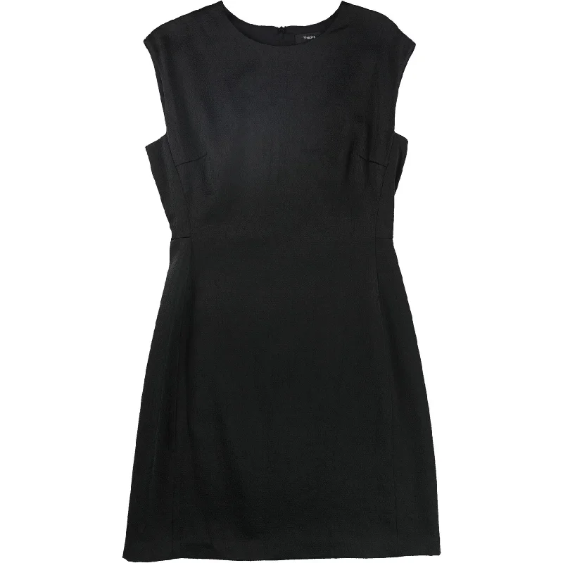 Luxury Style Theory Womens Structured Cocktail Dress, Black, 10