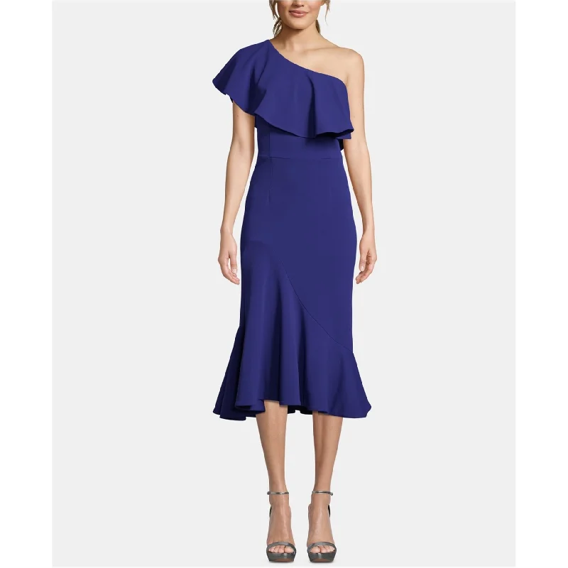 Sports And Leisure Betsy & Adam Womens Asymmetrical Neck One Shoulder Dress, Blue, 2