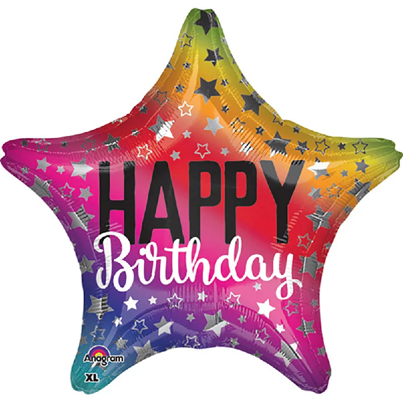 Sweet breath 18 inch RAINBOW STAR BIRTHDAY