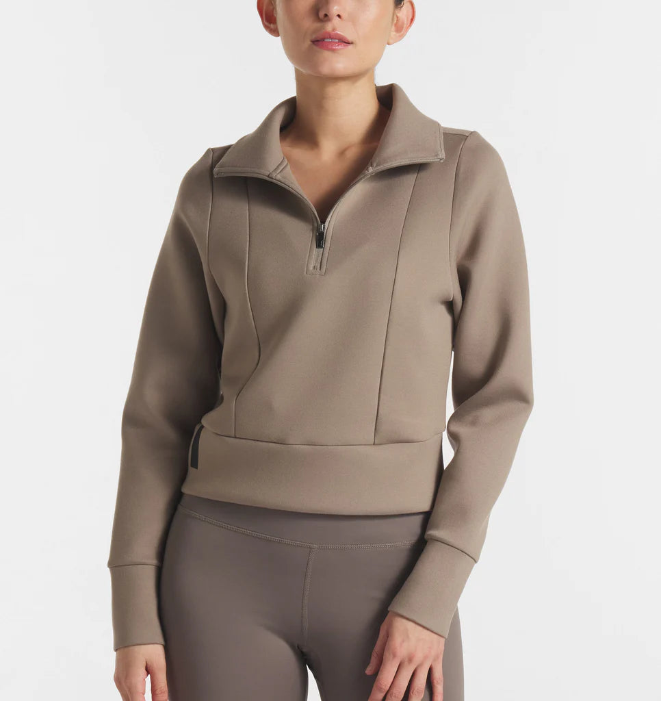 Versatile Itinerary UNRL LuxBreak Half Zip Pullover | Walnut
