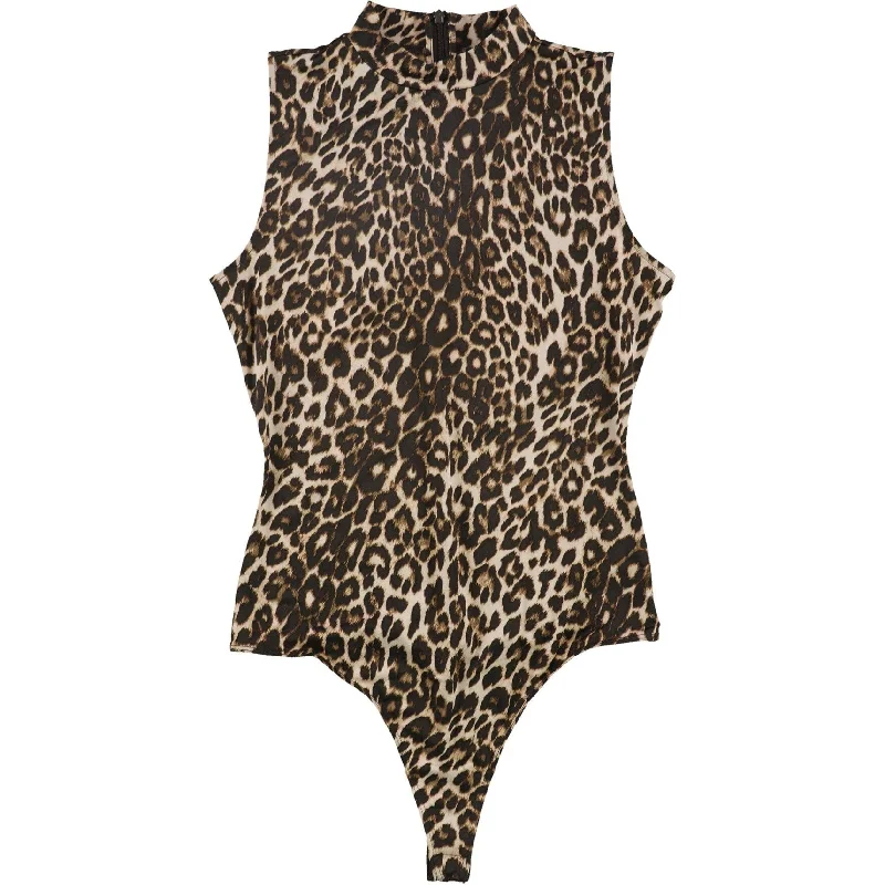 Versatile Itinerary GUESS Womens Mikah Bodysuit Jumpsuit, Brown, Large