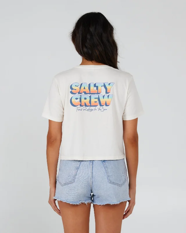 Autumn Selection Summertime Crop Tee - Off White