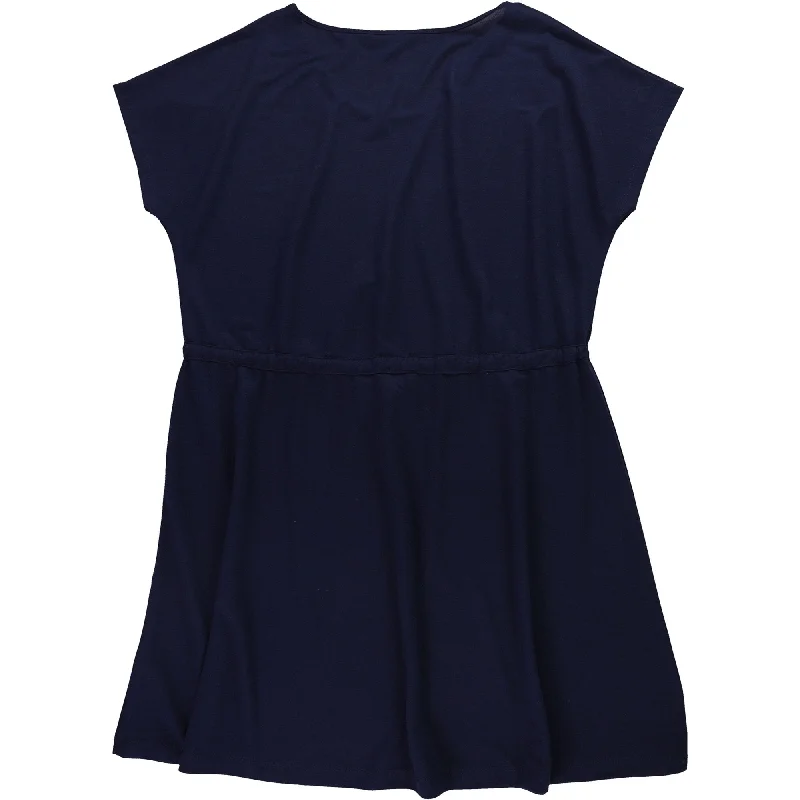 Must-have For Autumn And Winter French Connection Womens Drawstring Waist Shift Dress, Blue, Medium