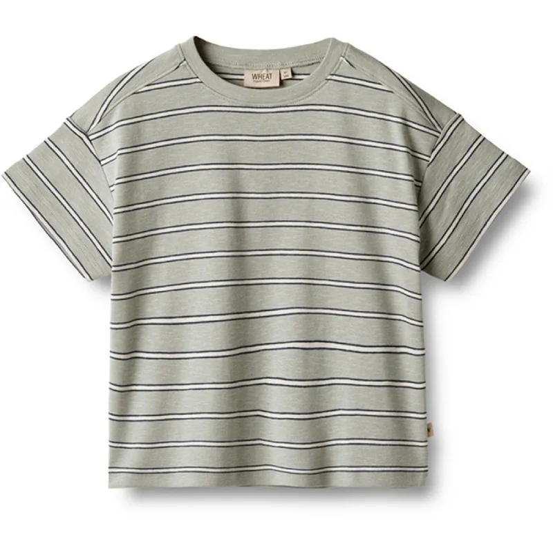 Cool Style Wheat Sea Mist Stripe T-shirt Tommy