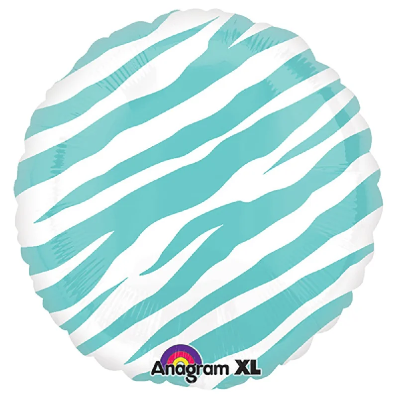 Short Design 18 inch CIRCLE - ROBINS EGG BLUE ZEBRA