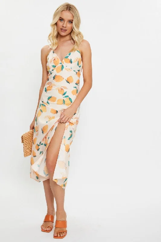 Simple And Comfortable Print Slip Dress
