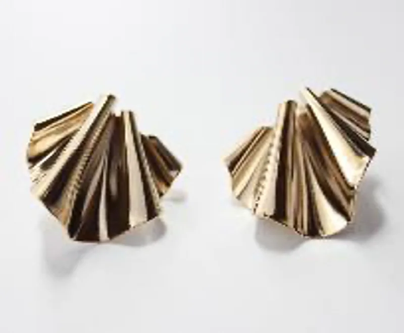 Lounge Chic CABO | Earring | Mermaid's Tail Collection | Metal Earrings - Gold