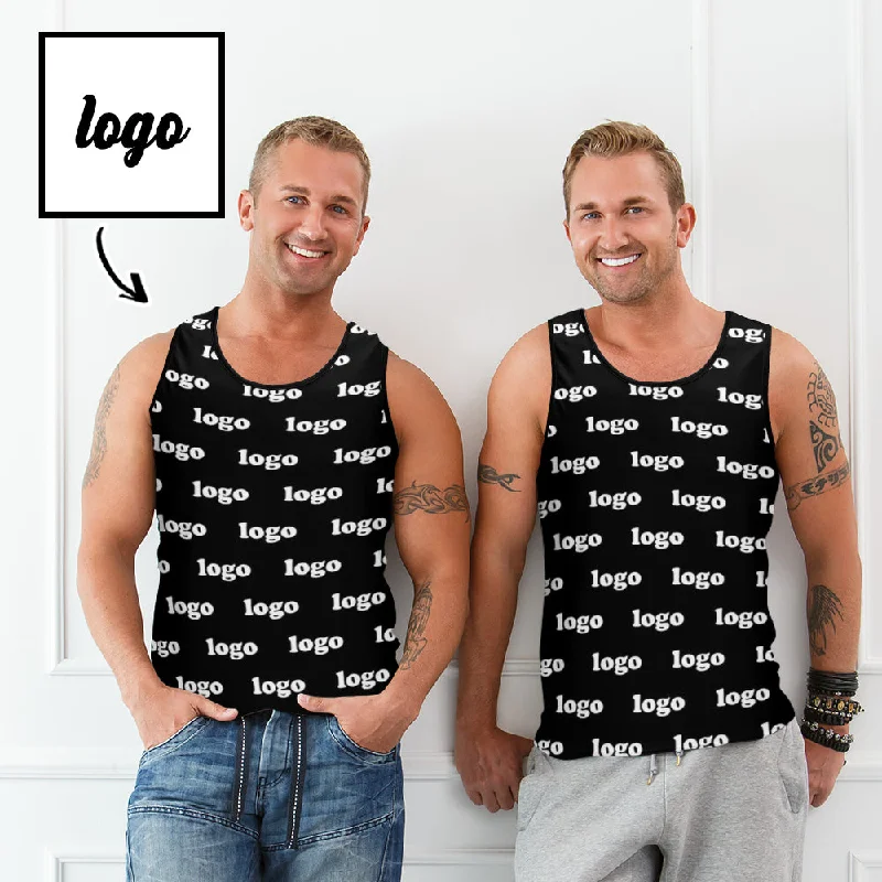 Low-key Luxury Custom Your Logo Photo All Over Print Business Team Tank Tops For Women&Men