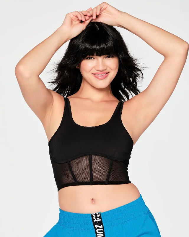 Classic Style Zumba Corset Crop Tank
