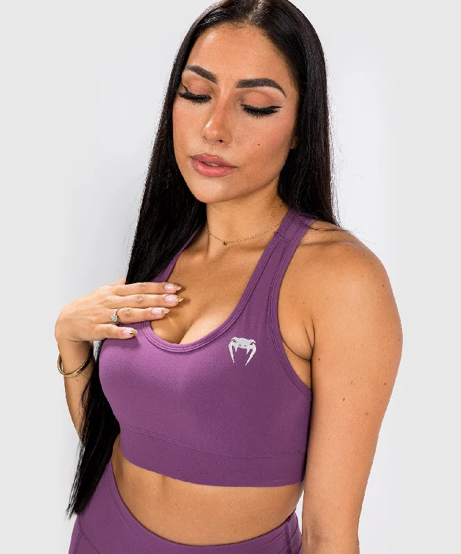 Spring Fashion Venum Essential Medium Impact Sport Bra - Dusky Orchid/Brushed Silver