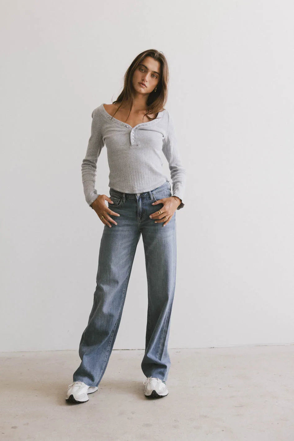 High Street Design Tycee Fitted Top in Grey - FINAL SALE