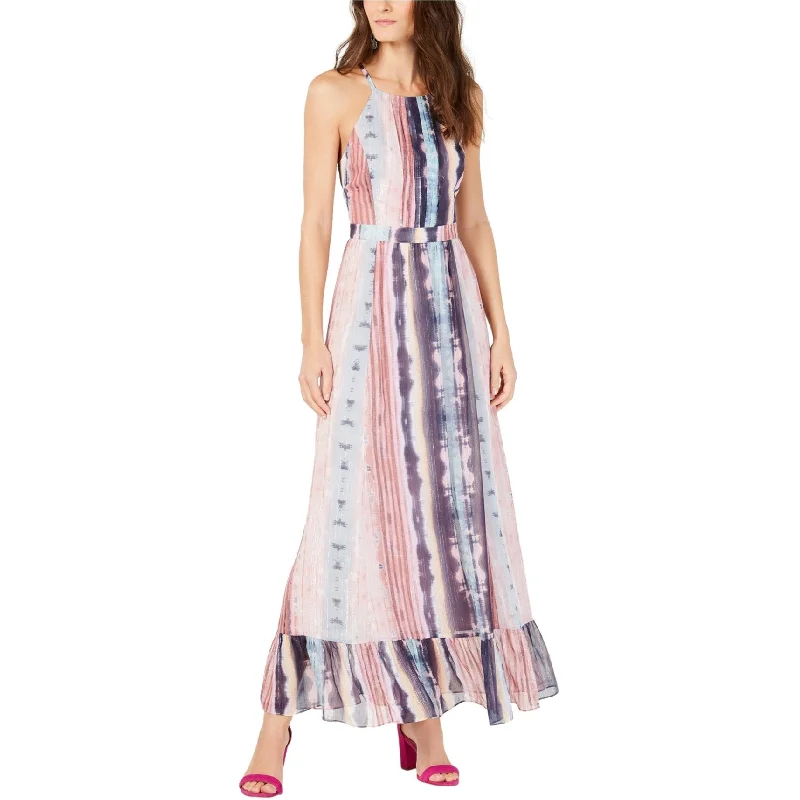 Knowledge And Elegance I-N-C Womens Ombre Halter Empire Maxi Dress, Multicoloured, 4