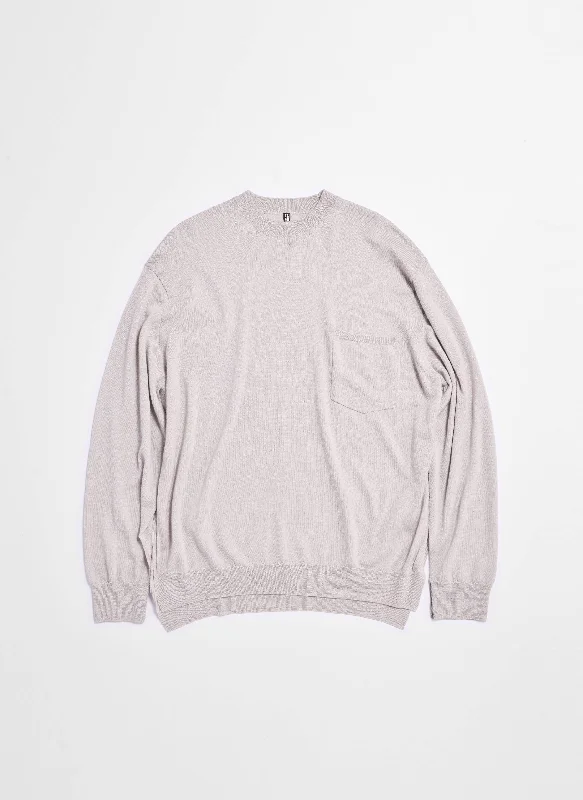Relaxed Dresses Mercerised Merinol Wool Long Sleeves Pocket Tops
