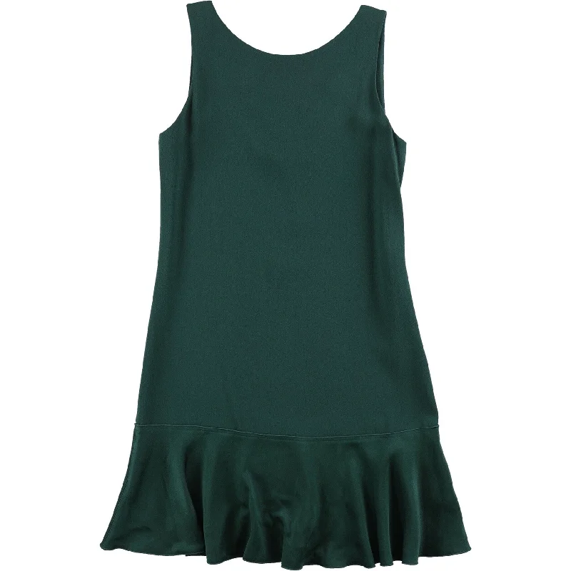 Cozy Sweaters Theory Womens Flirty Flare Peplum Shirt Dress, Green, 6