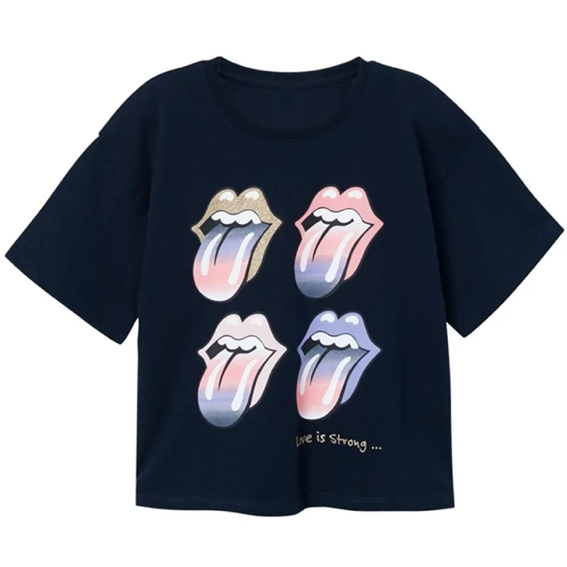 Sports Comfort Style Name it Dark Sapphire Narina Rolling Stones T-Shirt Noos