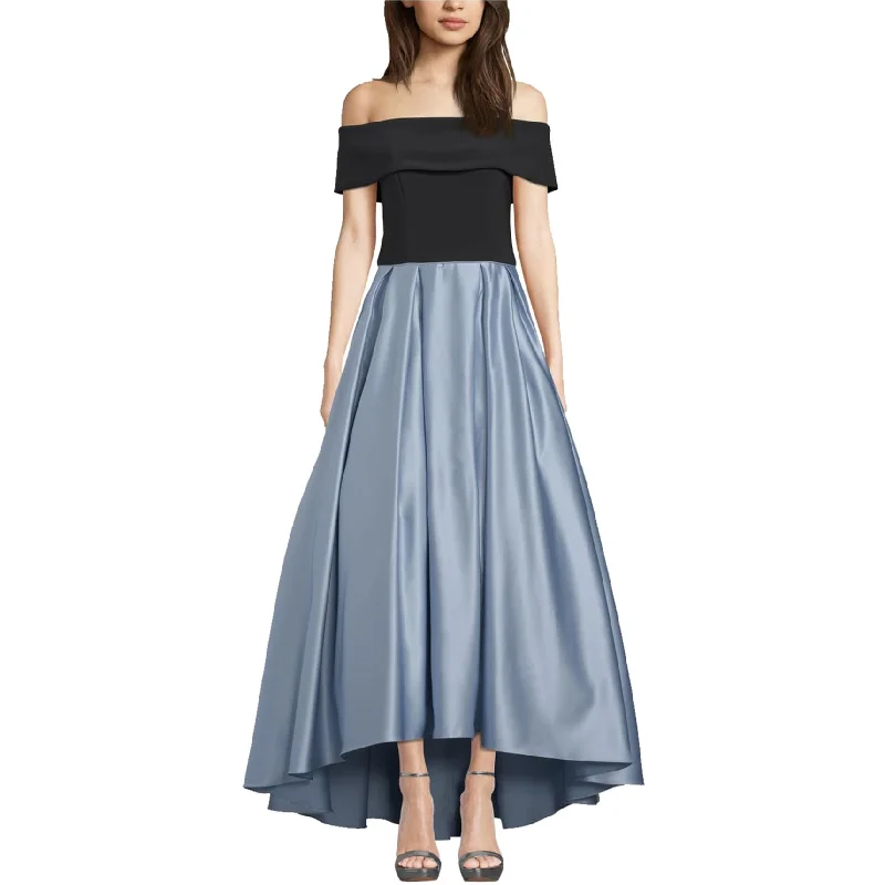 New Autumn And Winter Styles Betsy & Adam Womens Two Tone High Low Gown Dress, Blue, 8