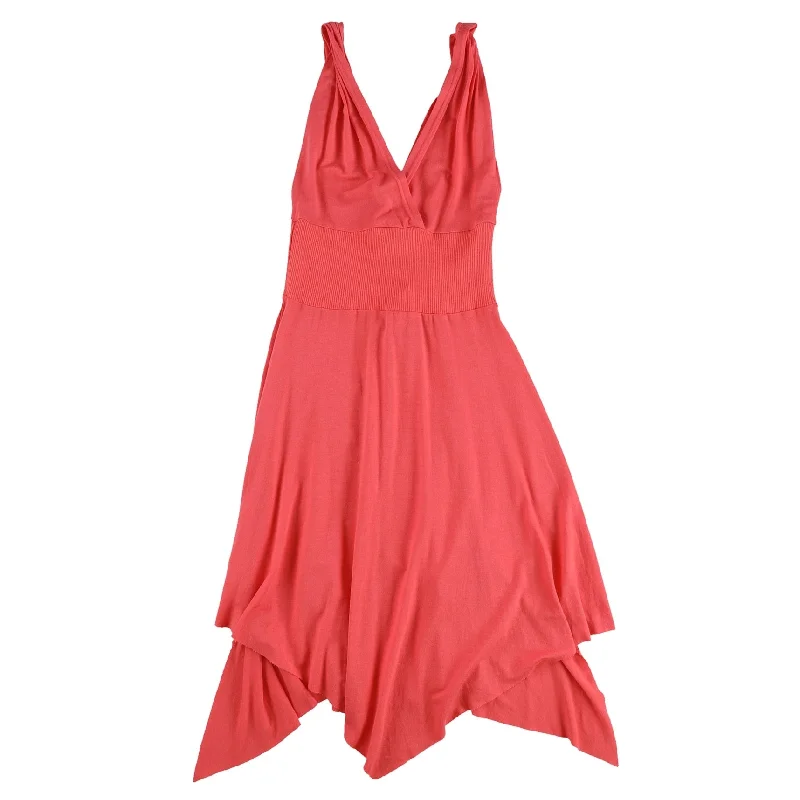 Integrated Design hello2you Womens Solid Fit & Flare Dress, Orange, X-Small