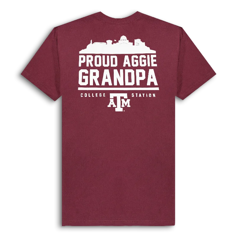 French Style Texas A&M Skyline Grandpa T-Shirt
